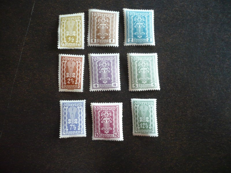 Stamps - Austria - Scott# 250-258 - Mint Never Hinged Set of 9 Stamps