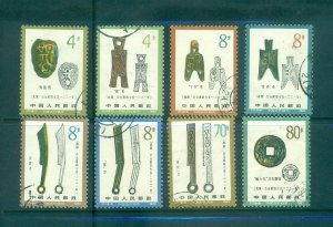 P.R. China - Sc# 1765-72. 1981 Coins. Used C.T.O. $9.30.