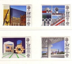 Great Britain Sc 1176-9 1987 Europa stamp set mint NH