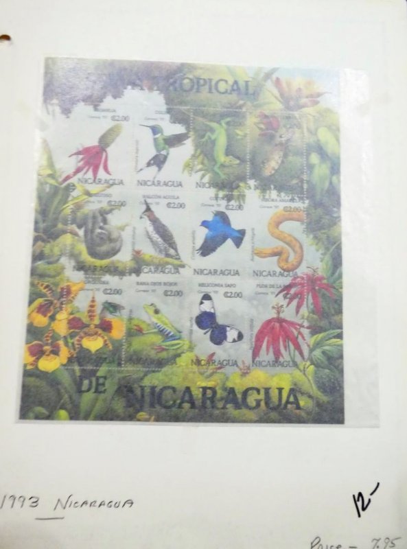 EDW1949SELL : NICARAGUA Beautiful collection of all VF MNH Full Shtlts. Cat $220