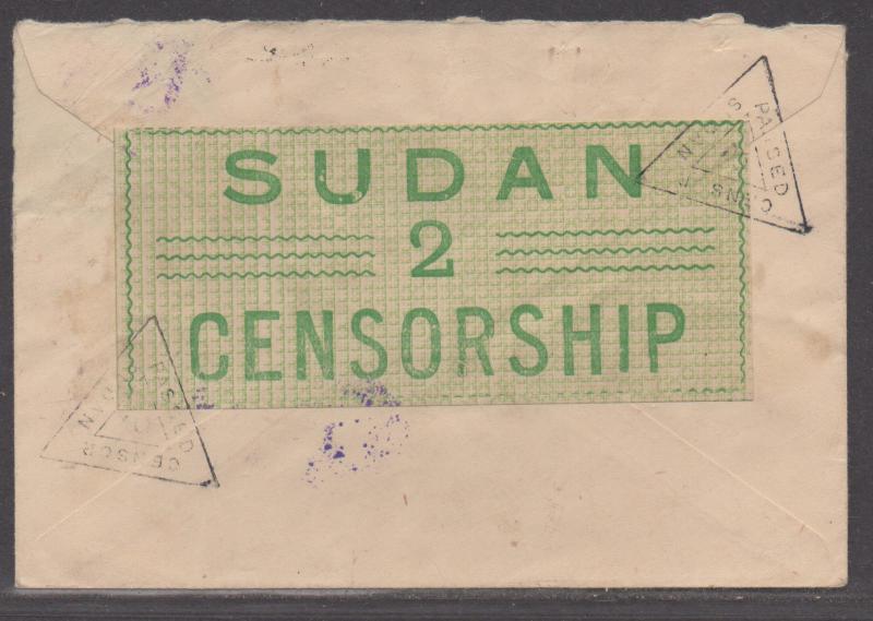 *Africa Censor Cover From Africa through Palestine to Jerusalem