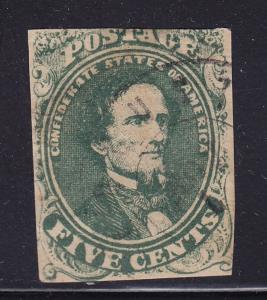 CSA 1 F-VF used neat cancel with rich color cv $ 180 ! see pic !