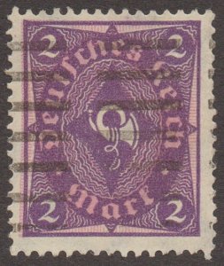 Germany Deutsches Reich Weimar Republic Posthorn 2m Mesh Wtmk SG190 1921