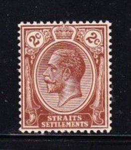 Album Treasures Straits Settlements Scott # 181 2c George V Mint Slightly Folding-