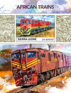 Sierra Leone - 2017 African Trains - Stamp Souvenir Sheet - SRL17708b