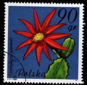 Poland Scott 2493 Used CTO Flower stamp