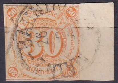 Thurn & Taxis #52  F-VF Used  CV $475.00  (Z6925)