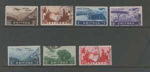 Eritrea Italian Colony 1924 Sc C8,C10-C13,C15-16 FU