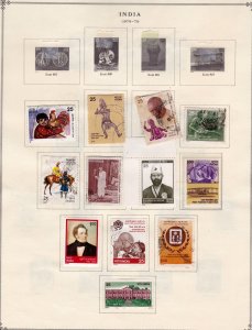 India Stamp Collection on pages   ......see details below