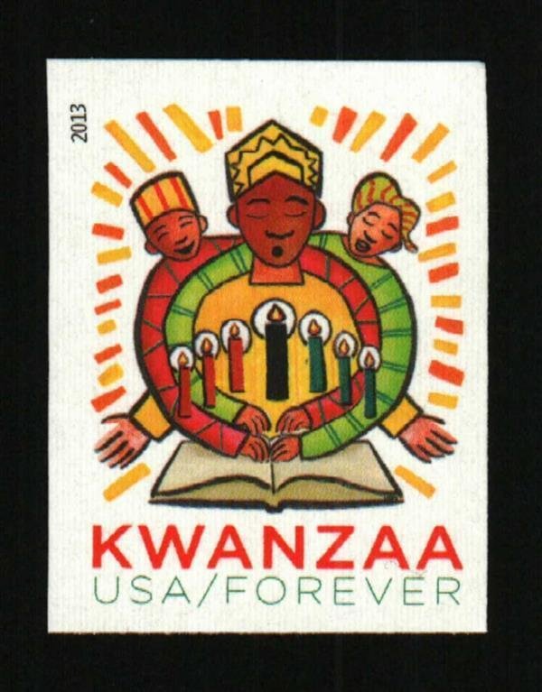 2013 46c Kwanzaa, Holiday Celebration, Imperforate Scott 4845a Mint F/VF NH