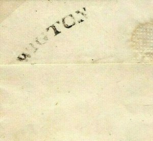 GB Cumberland Cover Carlisle Rated *4* *WIGTON* Curved Handstamp EL 1837 MZ80