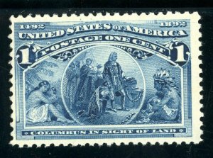 USAstamps Unused FVF US 1893 Columbian Expo Columbus in Sight Scott 230 OG MNH