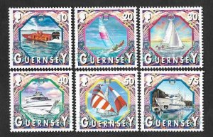 SE)2000 GUERNSEY, FROM THE BOATS SERIES, COMPLETE SERIES OF MARITIME MOTIFS, 6