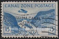 Canal Zone #C10 Used - 1931 15c. - Boats and Ships, Canals