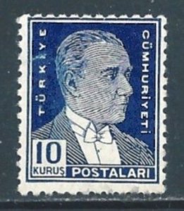 Turkey #748A NH 10k Kemal Ataturk - Deep Blue