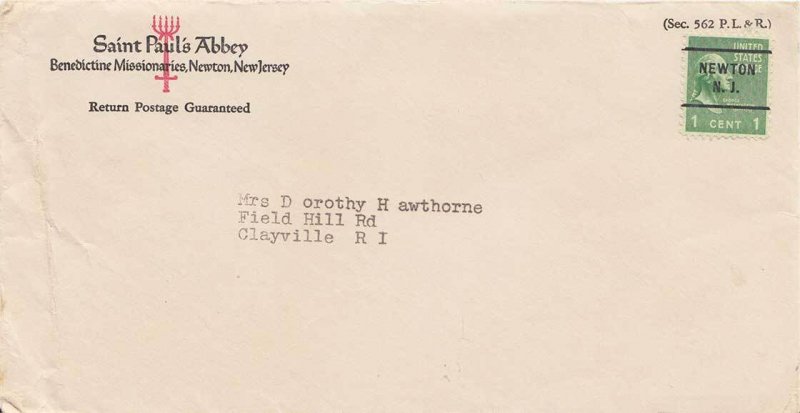 United States Prexies 1c Washington Prexie 1948 Newton, N.J. Precancel Sec. 5...