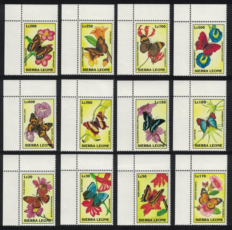 Sierra Leone Butterflies 12v Corners SG#1999-2010