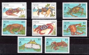 Nevis 1990 Crabs MNH set x 8v WS10714