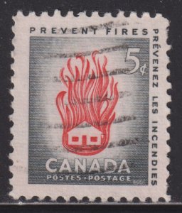 Canada 364 House on Fire - Fire Prevention Week 5¢ 1956