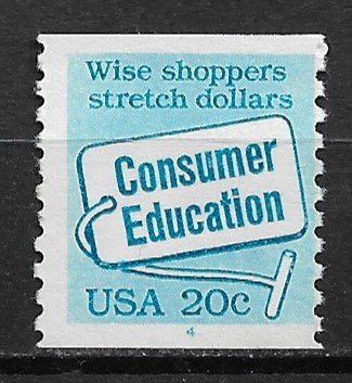 1982 USA 2005 Consumer Education coil plt #4 single mint