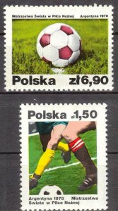 Poland 1978 Football Soccer FIFA World Cup Argentina set of 2 MNH