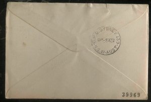 1952 Cocos Island Australia First Flight Cover FFC To East Bankstown Regular Air