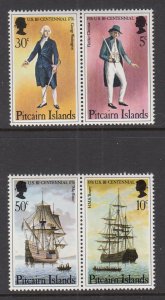 Pitcairn Islands 156-159 Sailing Ships MNH VF