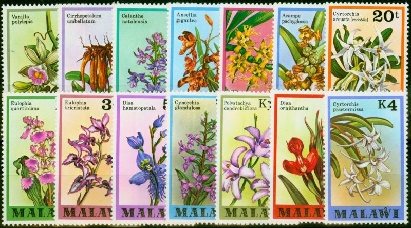 Malawi 1979 Orchids Set of 14 SG577-591 Very Fine MNH