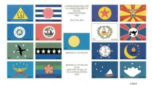 Palau - 2002 - Flags of All States - Sheet of Seventeen - MNH