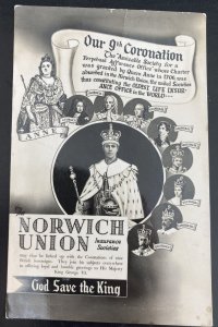 1937 Dervishire England Postcard Cover To Norwich King George 6 KGVI Coronation