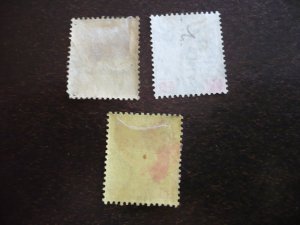 Stamps - Malaya Kelantan - Scott# 14,19,20 - Used Partial Set of 3 Stamps