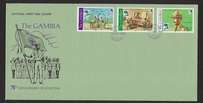 1982 Gambia Boy Scouts 75th anniversary FDC