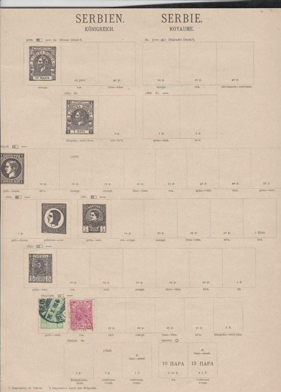 serbia stamps page ref 17313