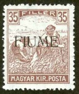 Fiume Sc# 11 MH (a) 1918 35f Hungary Overprint