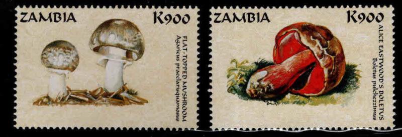 Zambia Scott 750a-b MNH** 1998 Mushroom stamps