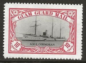 Guam Guard Mail 1978 Local Post S.M.S. Cormoran Ship VF-NH, dull gum