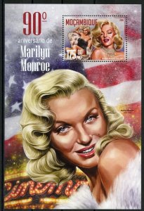 MOZAMBIQUE  2016 90th BIRTH ANNIVERSARY OF MARILYN MONROE  S/SHEET MINT NH