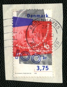 DENMARK #1087 - USED ON PAPER  - 1998 - DENM025AFF8