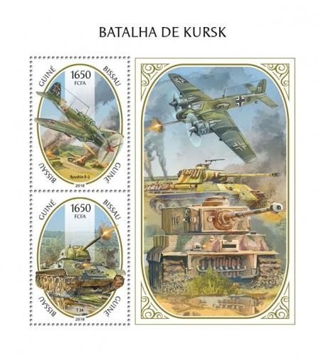 GUINEA BISSAU - 2018 - Battle of Kursk, WWII - Perf Souv Sheet - MNH