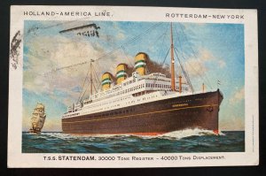 1934 Gibraltar Picture Postcard Cover To Columbus OH USA TSS Statendam