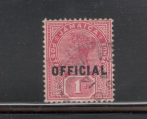 Jamaica 1890 Official 1p Scott # O3 Used