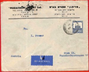 aa2231  - PALESTINE - Postal History - AIRMAIL  COVER  to  AUSTRIA  1936