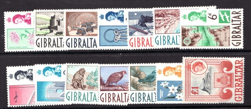 1960 Gibraltar - Sc# 147-60 - QEII Pictorial Set - MNH Cv$82.55