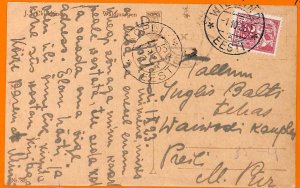 99133 - ESTONIA Estonia - POSTAL HISTORY - POSTCARD from WILJANDI to KOPLI 1923-