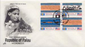 Palau, First Day Cover, Flags