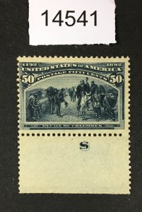 MOMEN: US STAMPS # 240 MINT OG H $450 LOT #14541