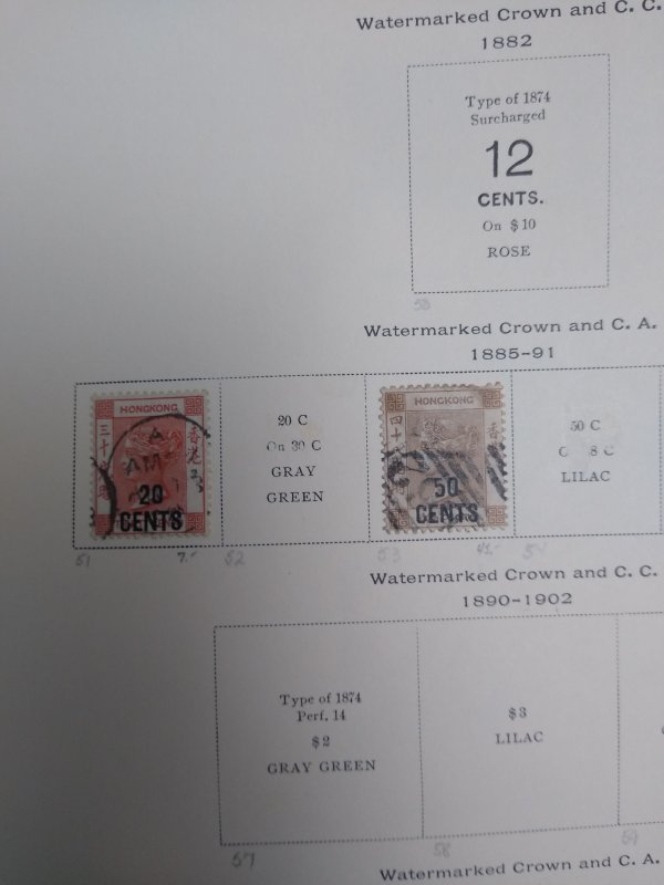 collection on pages Hong Kong 1882-91 collection and stock much loose PS: CV ...