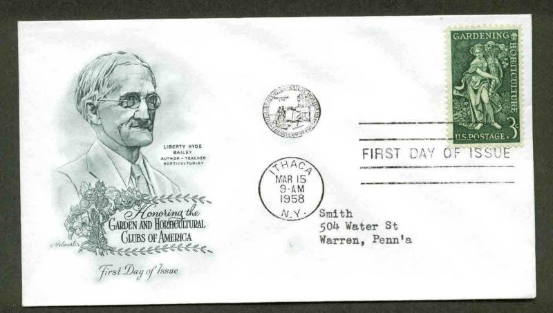 1100 GARDEN & HORICULTURE FDC ITHACA, NY ARTMASTER CACHET