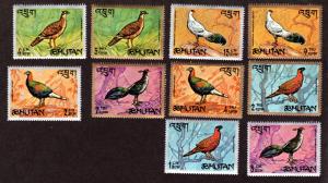 Bhutan # 92-92i Mint NH Birds!