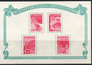 Thematic stamps ALBANIA 1959 Liberation MS sg.MS635a mint